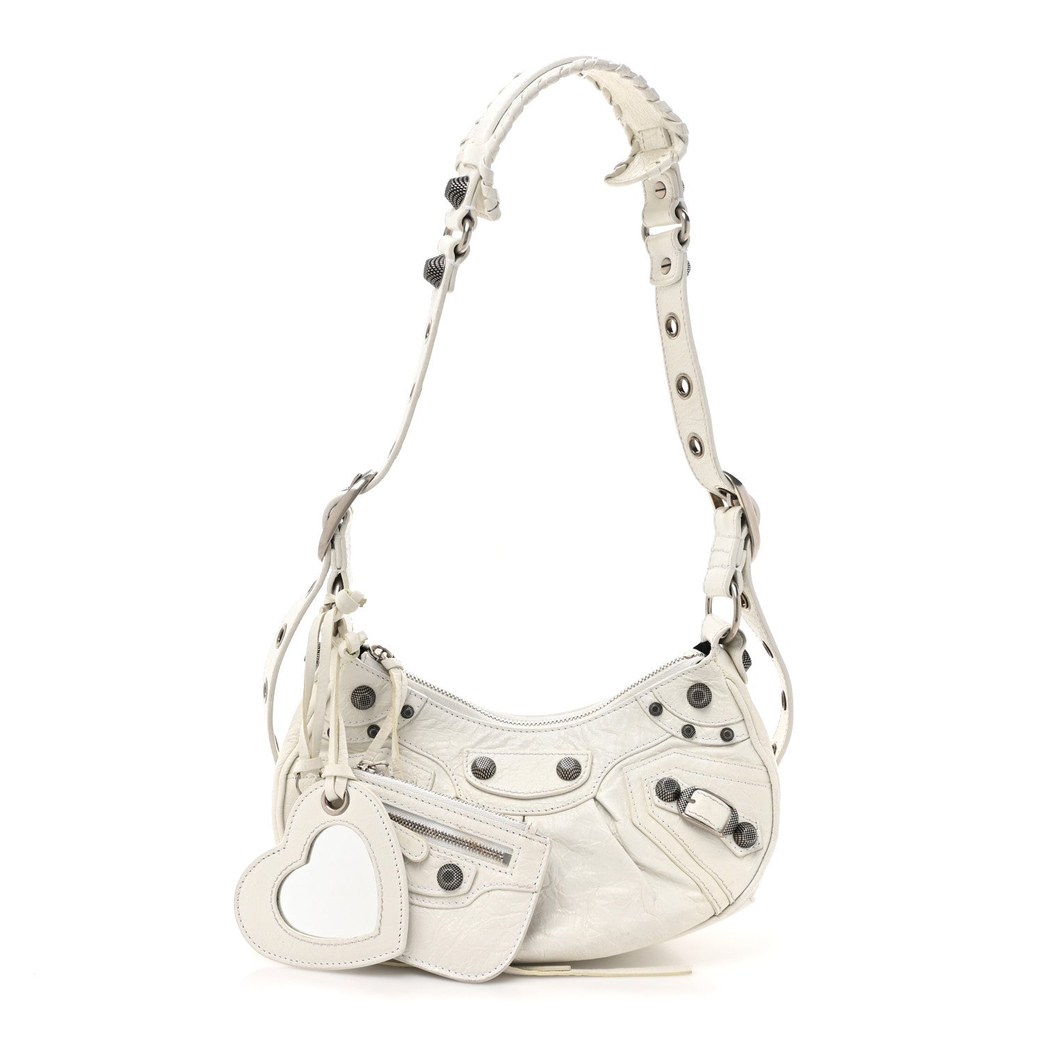 Balenciaga Agneau Arena Le Cagole Shoulder Bag XS Optic White 1 of 18