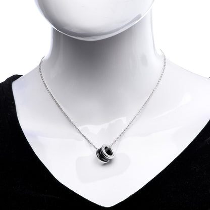 Bulgari Sterling Silver Ceramic Save The Children Pendant Necklace 2 of 7