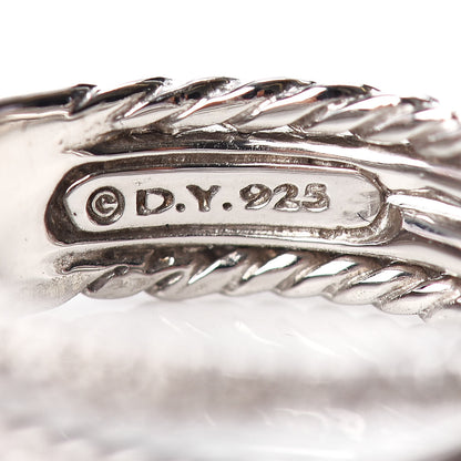 David Yurman Sterling Silver Diamond 7mm Crossover Ring 51 5.75 4 of 4