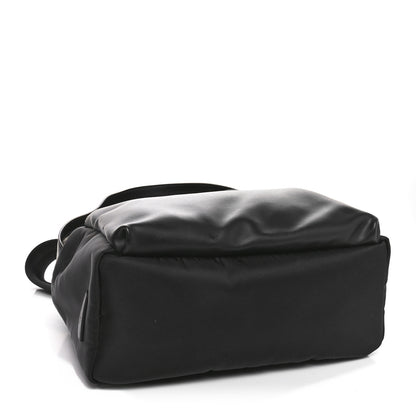 Fendi Nylon Vitello Liberty Vitello Dolce Monster Eyes Rounded Backpack Black Sunflower 4 of 11