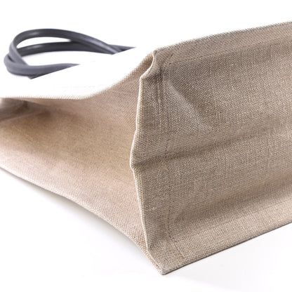 Saint Laurent Linen Calfskin Rive Gauche Tote Optic White 5 of 8