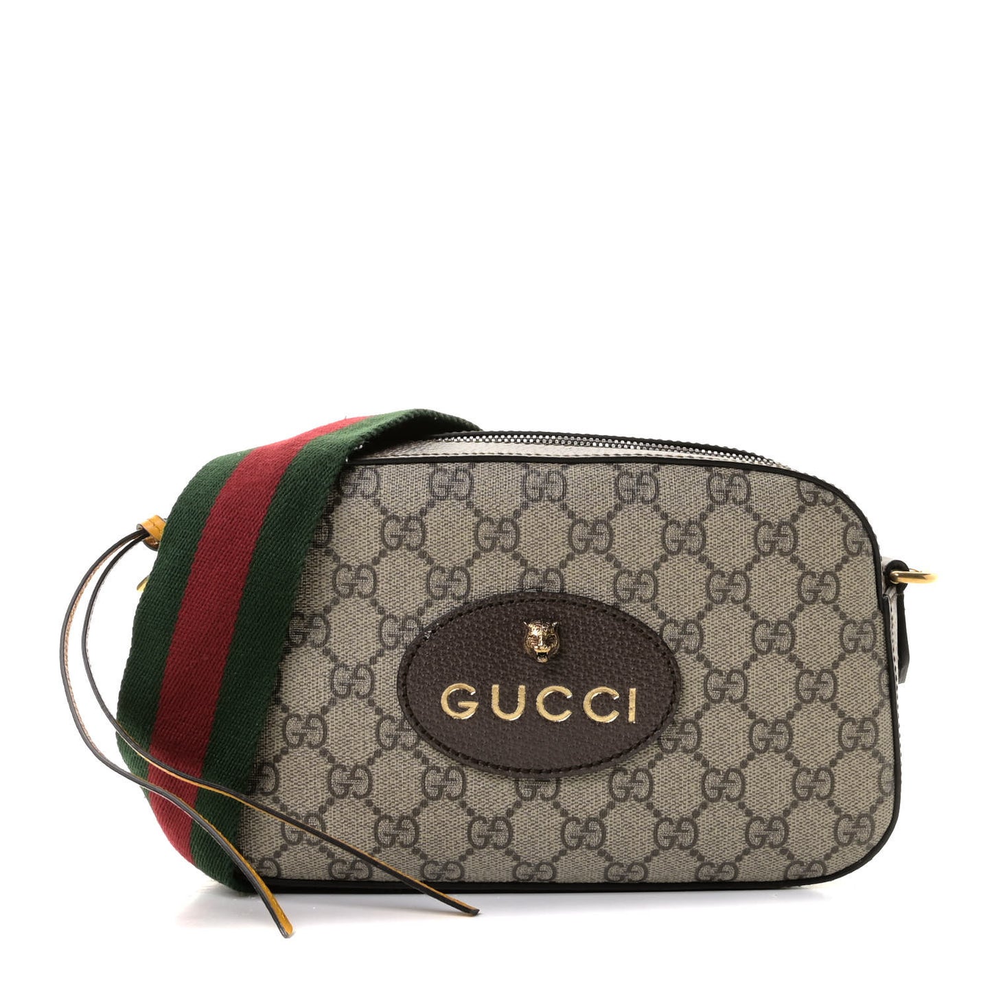 GG Supreme Monogram Web Neo Vintage Shoulder Bag Beige New Acero Crop