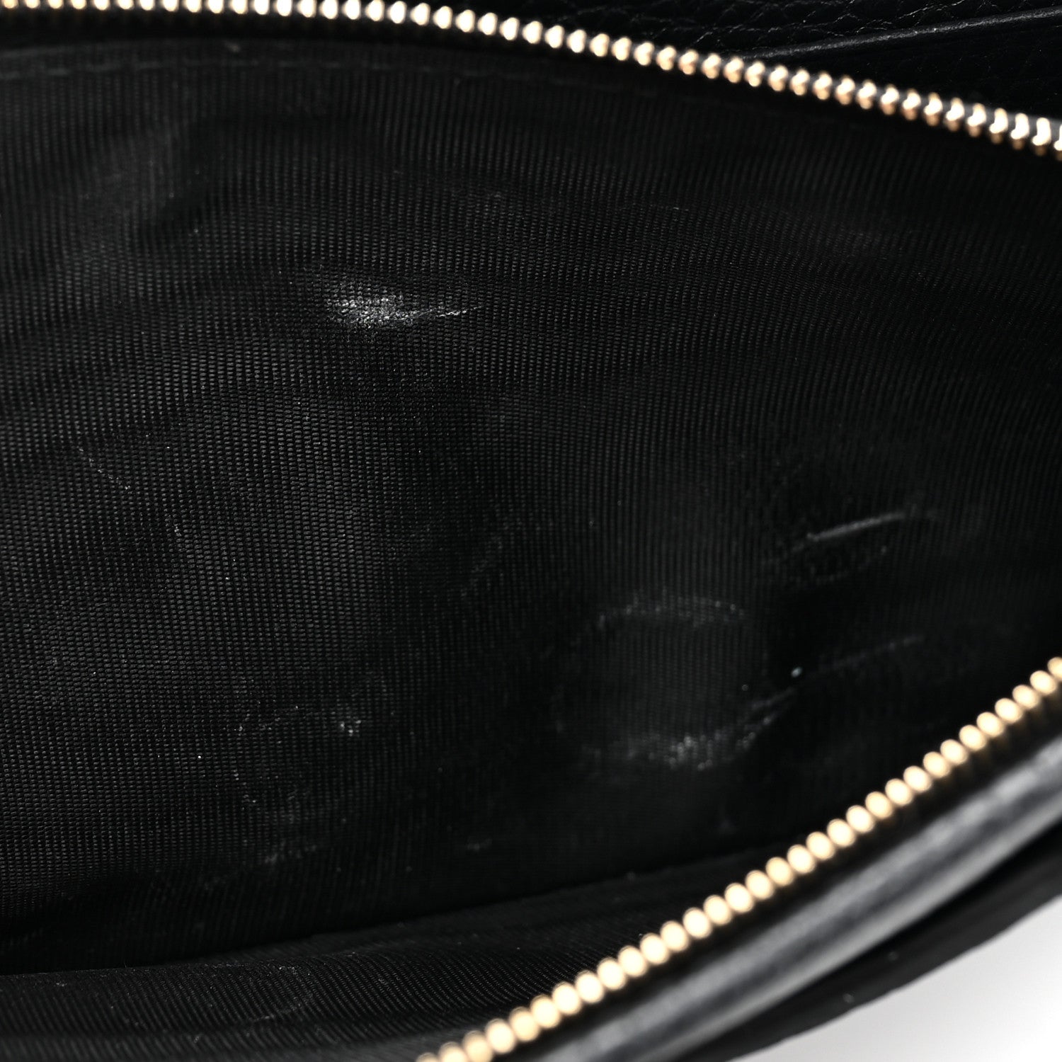 Gucci Pebbled Calfskin Soho Wallet On Chain Black 10 of 12