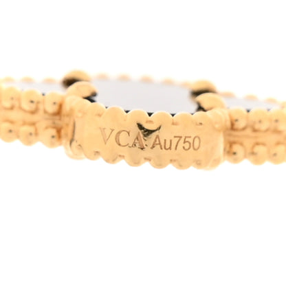 Van Cleef & Arpels 18K Yellow Gold Black Onyx 10 Motifs Vintage Alhambra Necklace 6 of 6