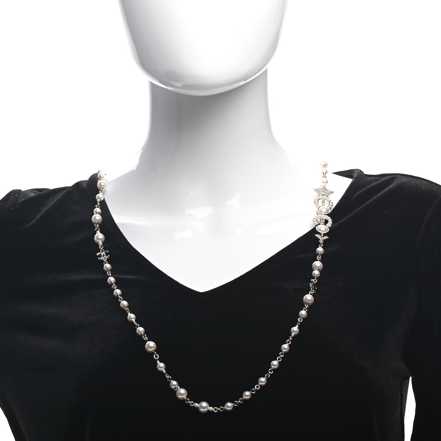 Chanel Pearl CC Coco Necklace Gold 2 of 5