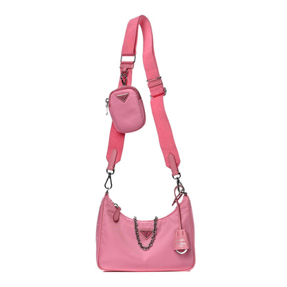 Prada Nylon Re-Edition 2005 Shoulder Bag Begonia 1 of 12