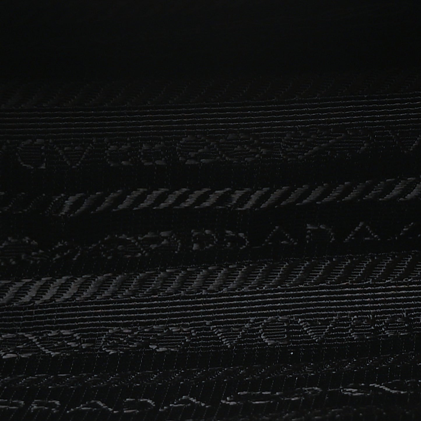 Jacquard Saffiano Triangolo Symbole Embroidered Messenger Bag Black Corda