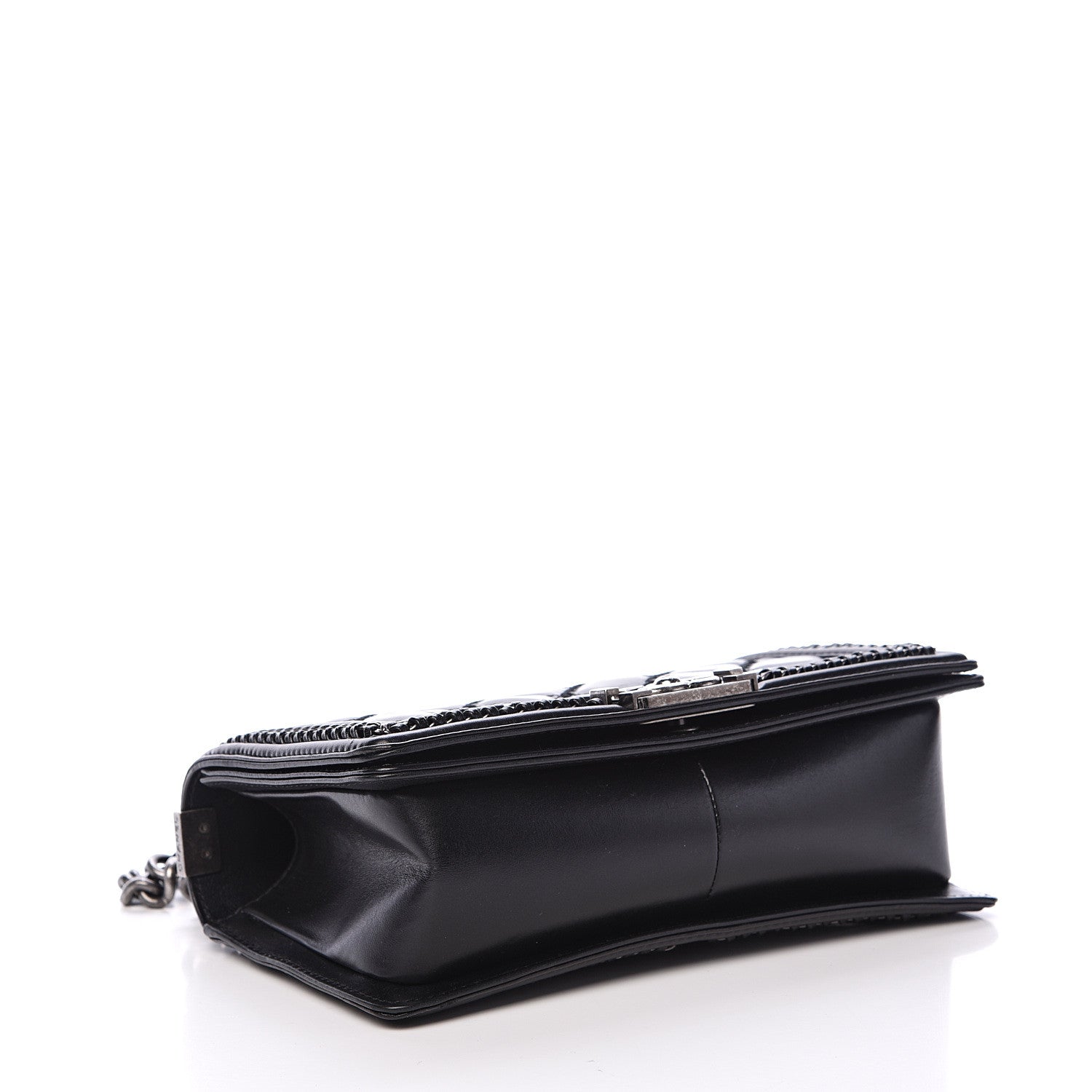 Chanel Calfskin Quilted Medium Top Handle Boy Flap Black 3 of 12