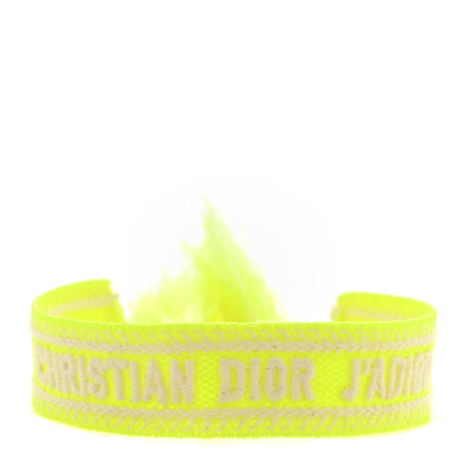 Christian Dior Woven Cotton Saint Tropez Friendship Bracelet Yellow 1 of 5