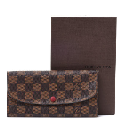 Louis Vuitton Damier Ebene Emilie Wallet Red 9 of 9