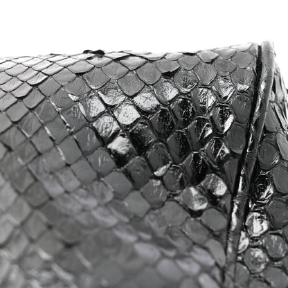 Gucci Snakeskin Half Horsebit Medium Shoulder Bag Black 11 of 11