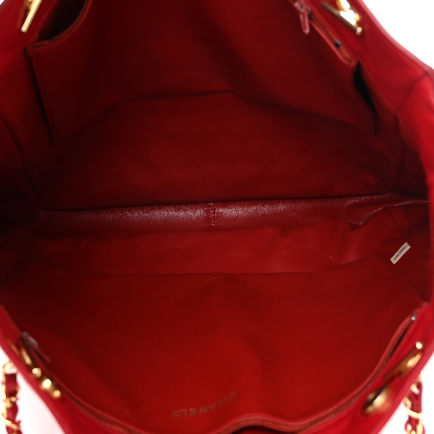 Chanel Lambskin Quilted Tote Red 5 of 17