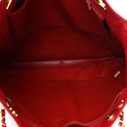 Chanel Lambskin Quilted Tote Red 5 of 17