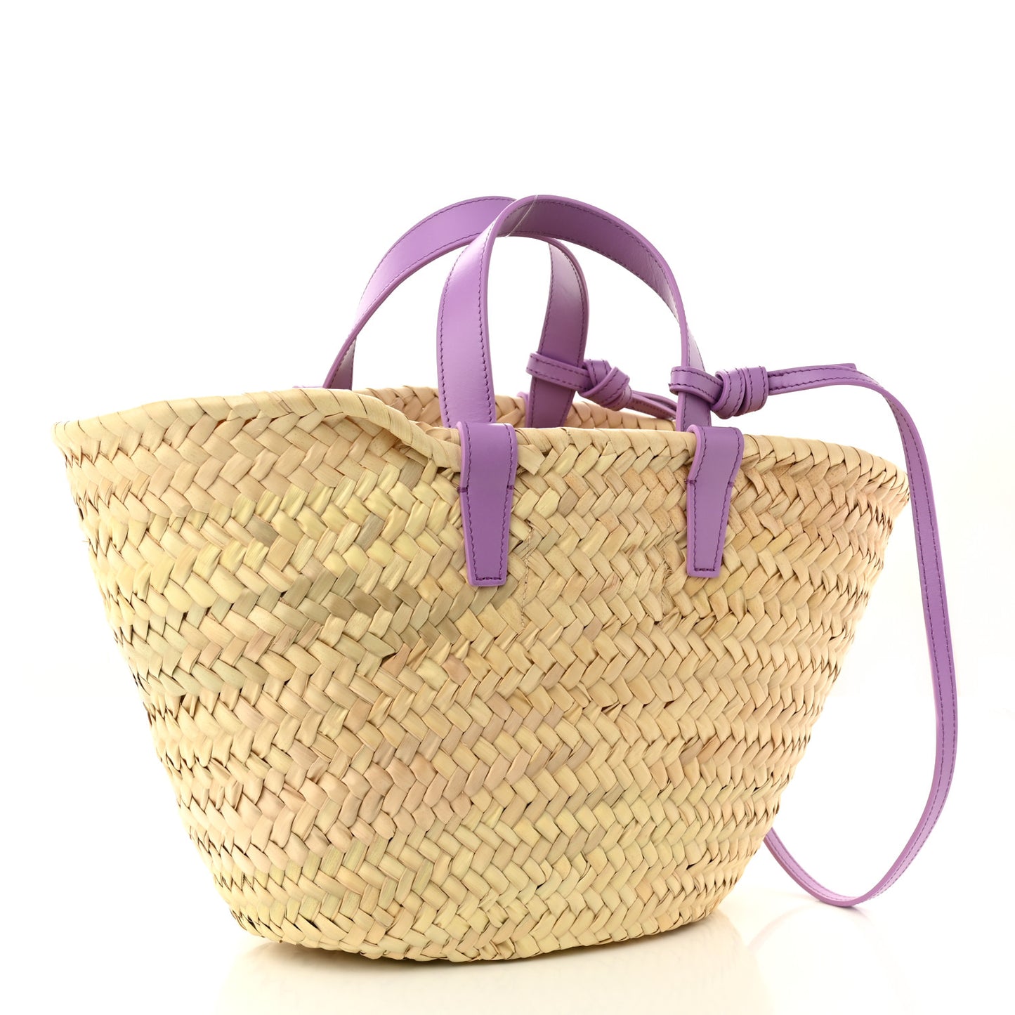 Raffia Calfskin Triomphe Teen Panier Vintage Mauve