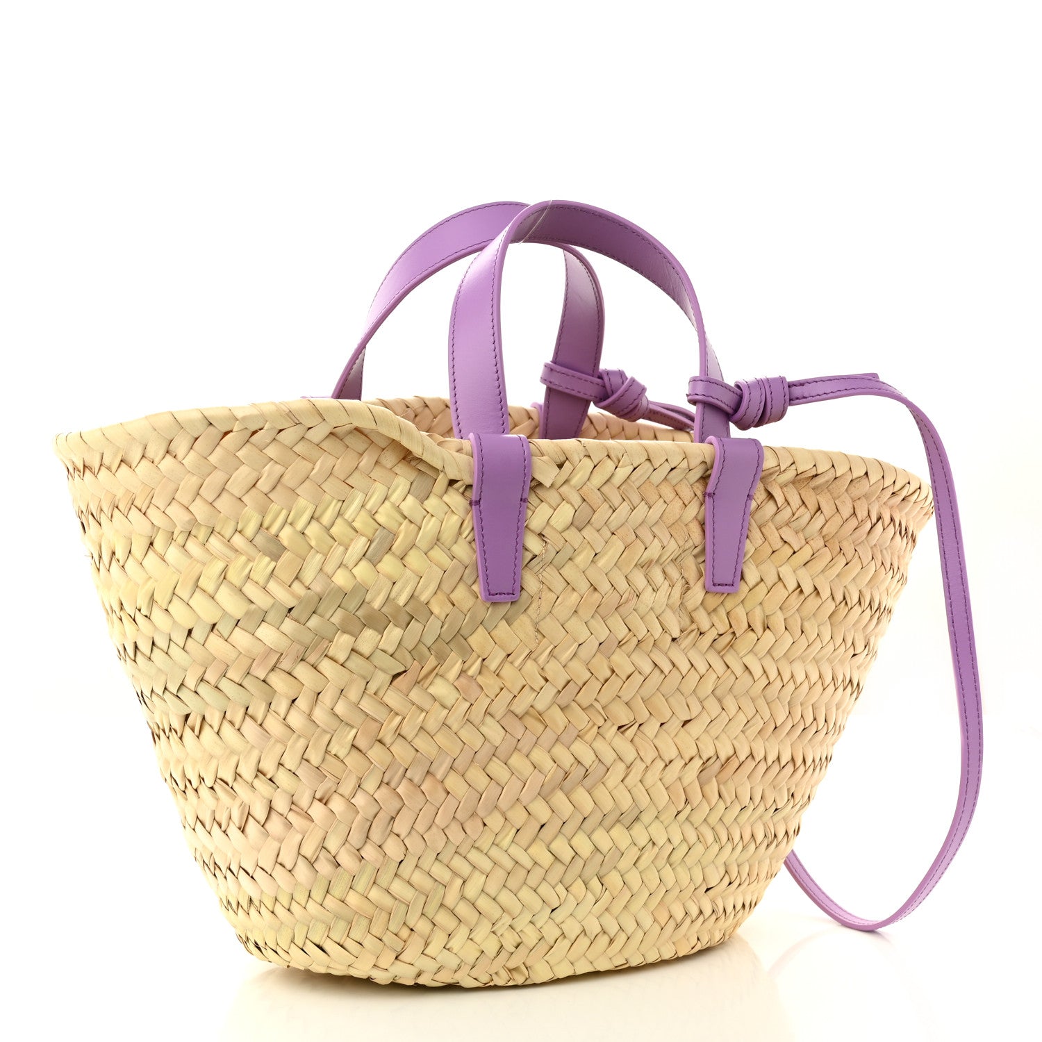 Celine Raffia Calfskin Triomphe Teen Panier Vintage Mauve 3 of 9