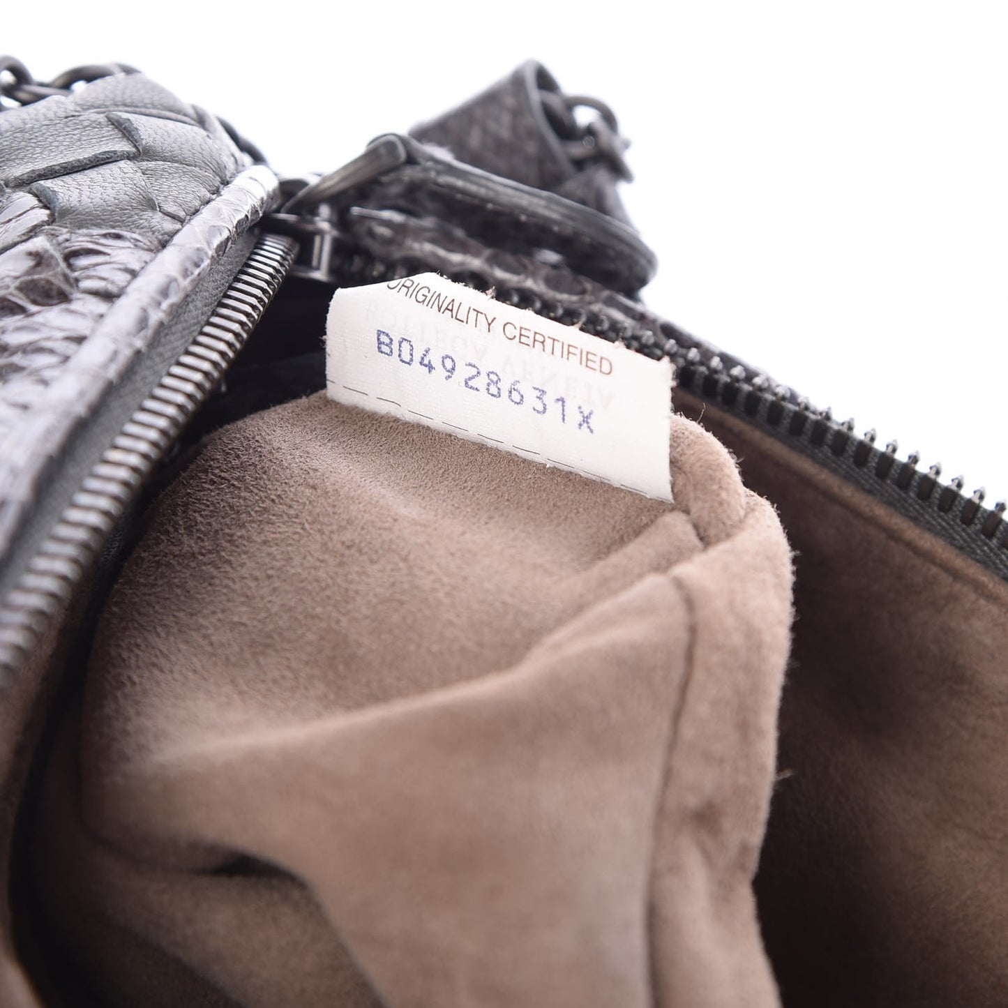 Nappa Intrecciato Ayers Crossbody Pillow Messenger Light Grey