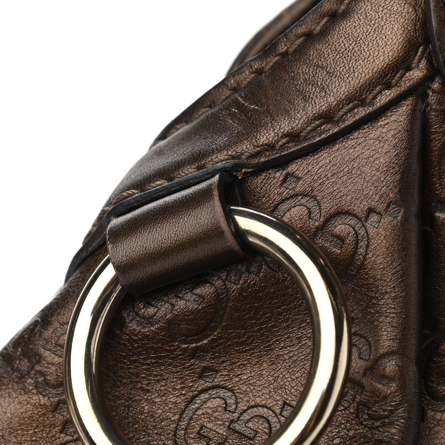 Gucci Metallic Guccissima Medium Sukey Tote Bronze 22 of 22