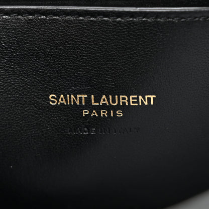 Saint Laurent Smooth Calfskin Perforated Classic Monogram Small Kaia Satchel Black 6 of 10