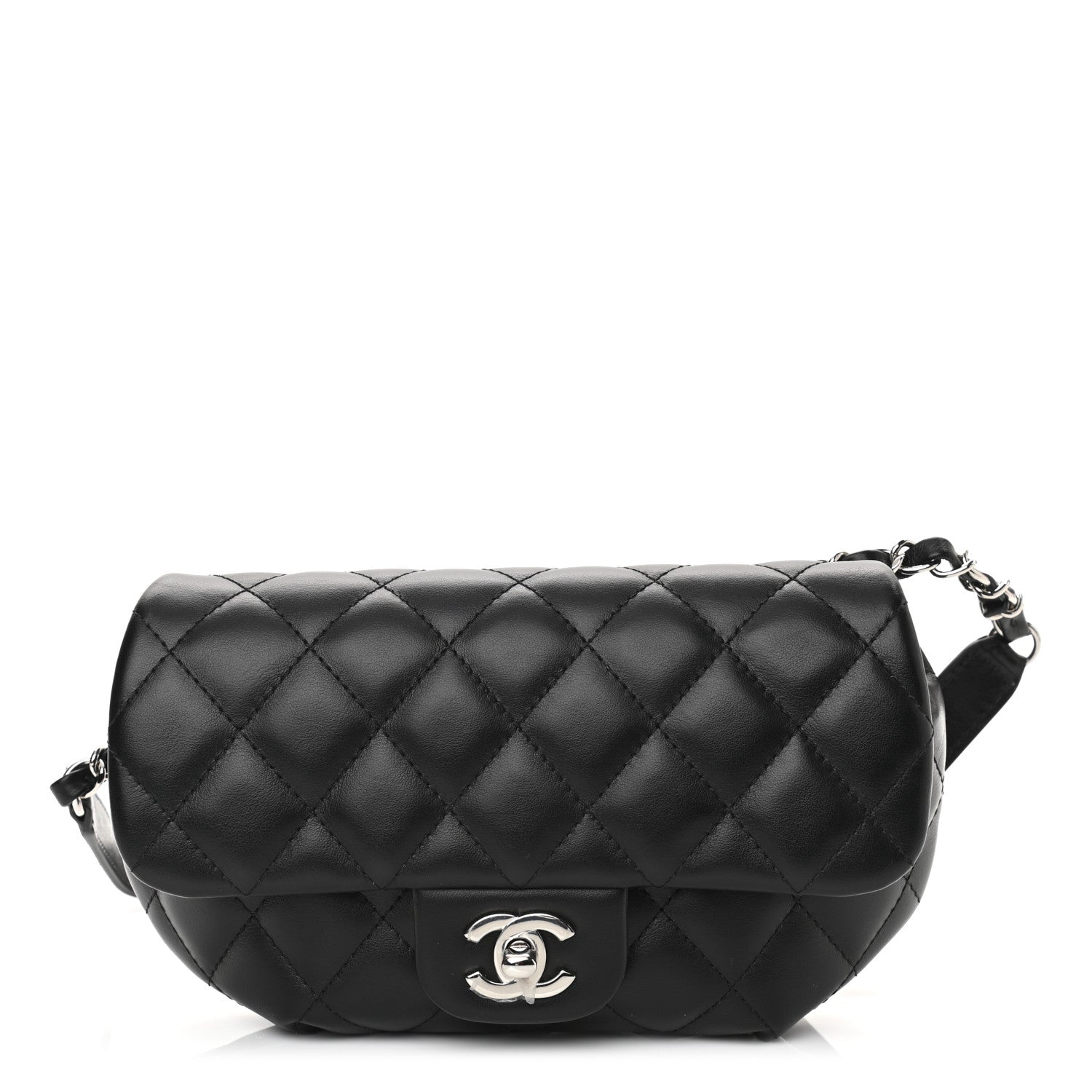Chanel Calfskin Quilted CC Uniform Flap Belt Bag Black 1 of 11