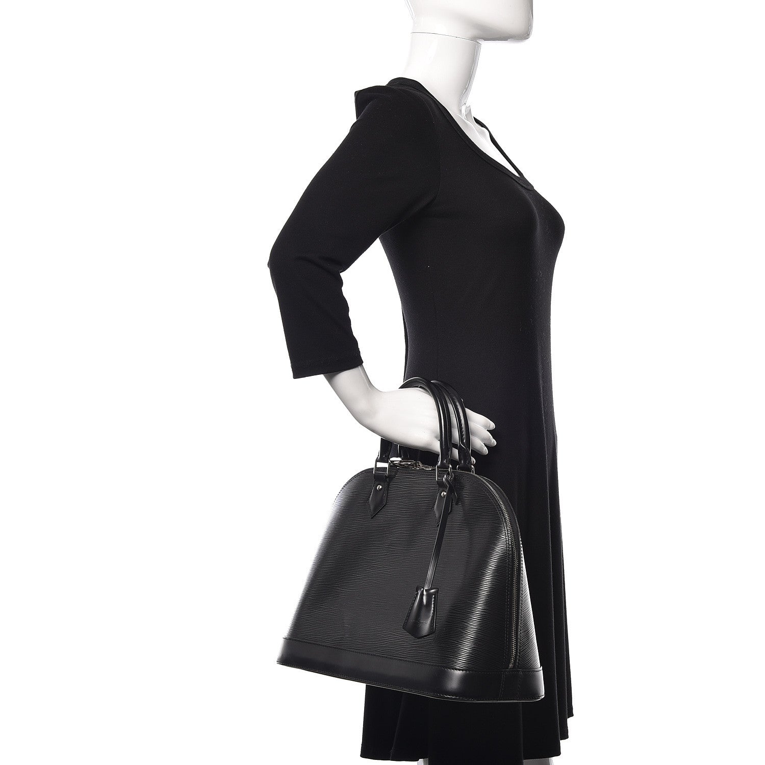 Louis Vuitton Epi Alma MM Black 2 of 10