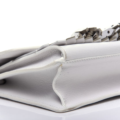 Burberry Grainy Calfskin Broguing Tassel Small Macken Crossbody Bag Chalk White 6 of 13