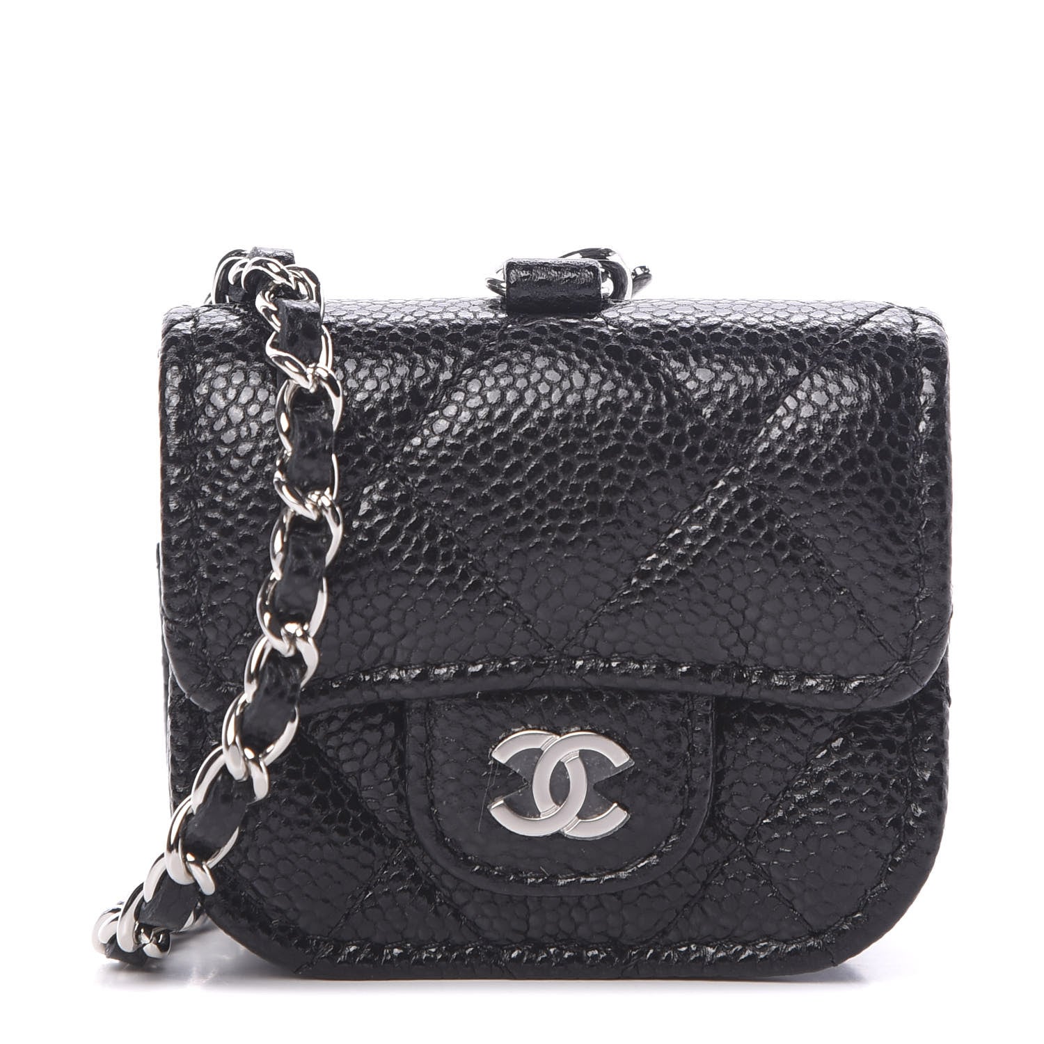 Chanel Caviar Quilted Airpods Pro Case Black 1 of 9