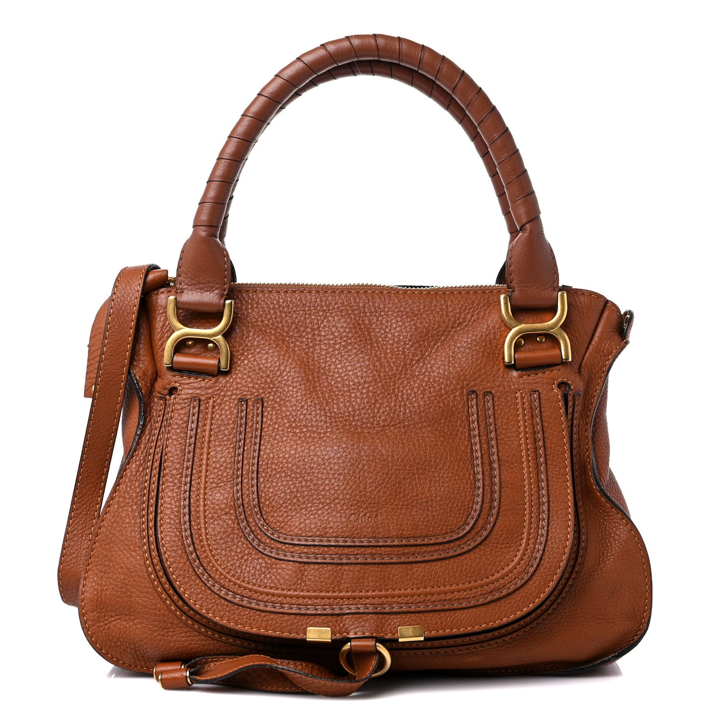 Calfskin Medium Marcie Satchel Tan