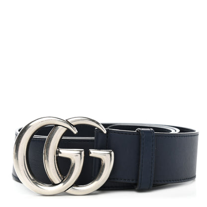 Gucci Moon Calfskin Nickel Double G 40mm Belt 95 38 Blue 1 of 5