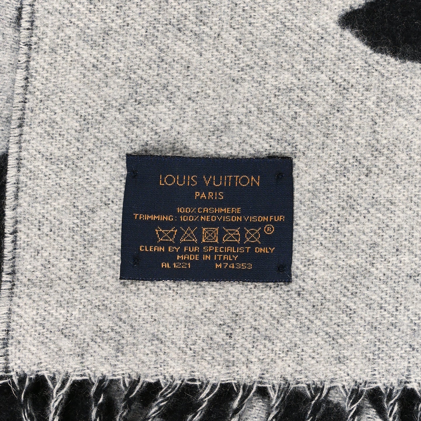 Cashmere Mink Monogram Reykjavik Scarf