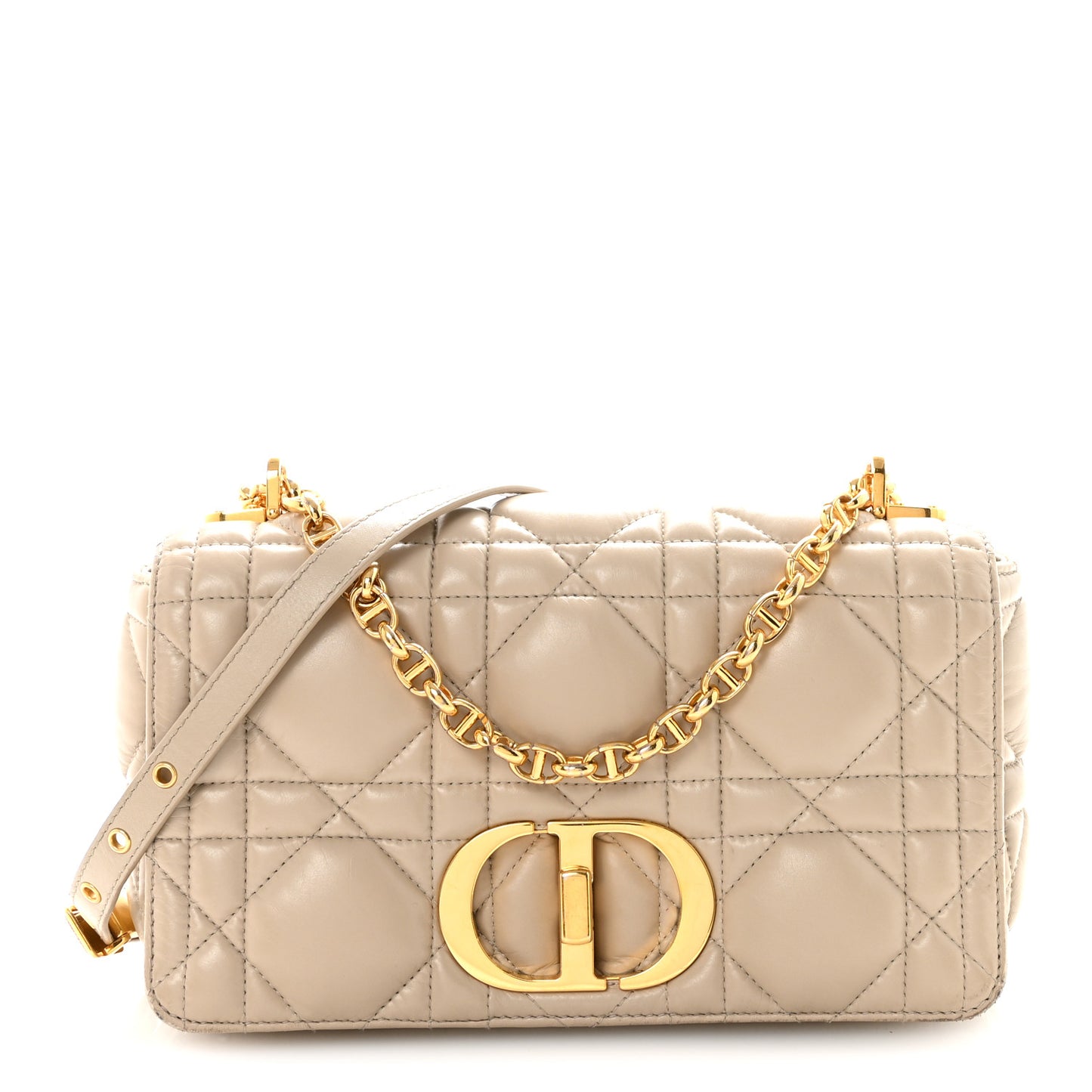Calfskin Macrocannage Medium Caro Bag Sand