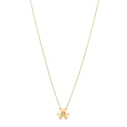 Van Cleef & Arpels 18K Yellow Gold Diamond Mini Frivole Pendant Necklace 1 of 6