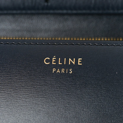 Celine Box Calfskin Medium Classic Box Flap Bag Navy 6 of 8