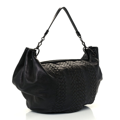 Bottega Veneta Cervo Deerskin Woven Hobo Black 3 of 11