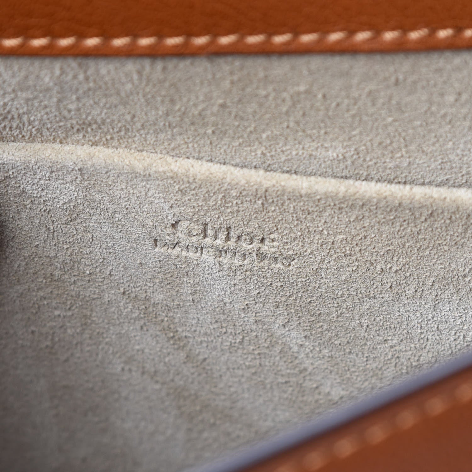 Chloe Calfskin Suede Medium Nile Bracelet Bag Caramel 6 of 11