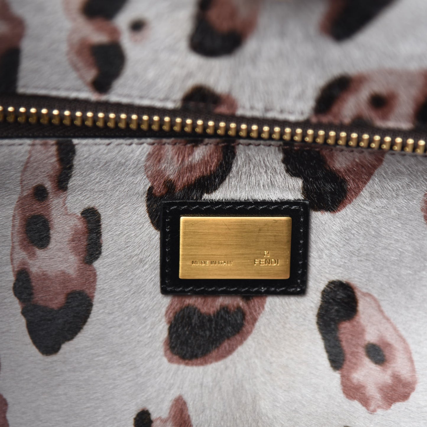 Flannel Large Peekaboo Iconic Satchel Grey