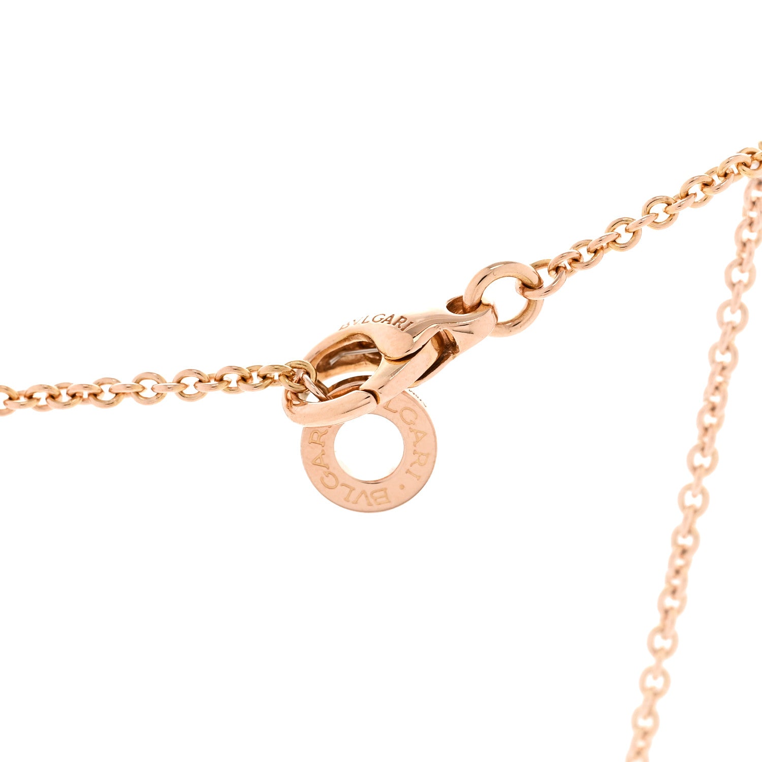 Bulgari 18K Rose Gold Diamond Black Ceramic B.Zero1 Necklace 4 of 4