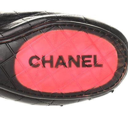 Chanel Lambskin Quilted Cambon Ballerina Flats 38 Black 6 of 11