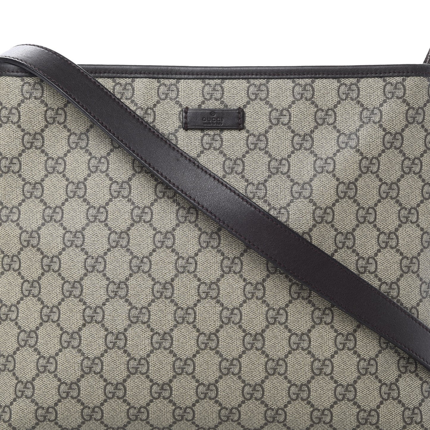 GG Plus Monogram Medium Flat Messenger Bag Dark Brown