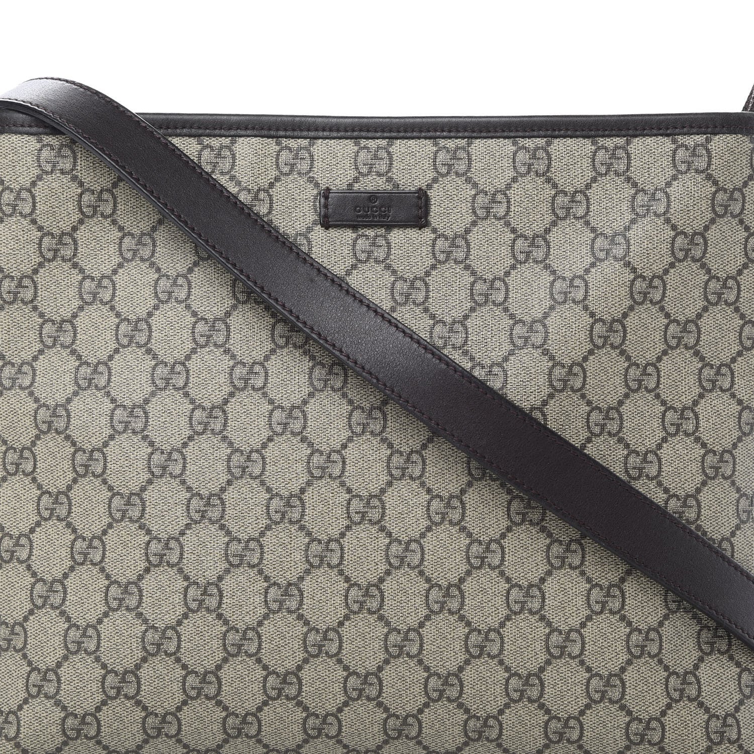 Gucci GG Plus Monogram Medium Flat Messenger Bag Dark Brown 8 of 16