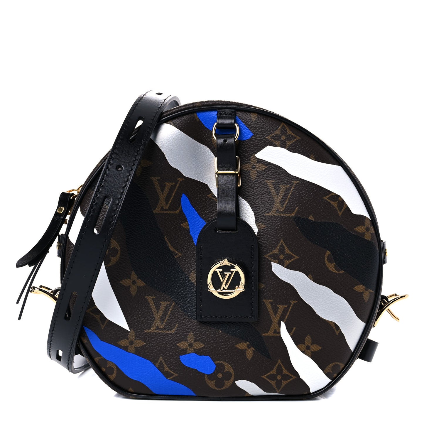 X LOL Monogram Boite Chapeau Souple Blue Silver