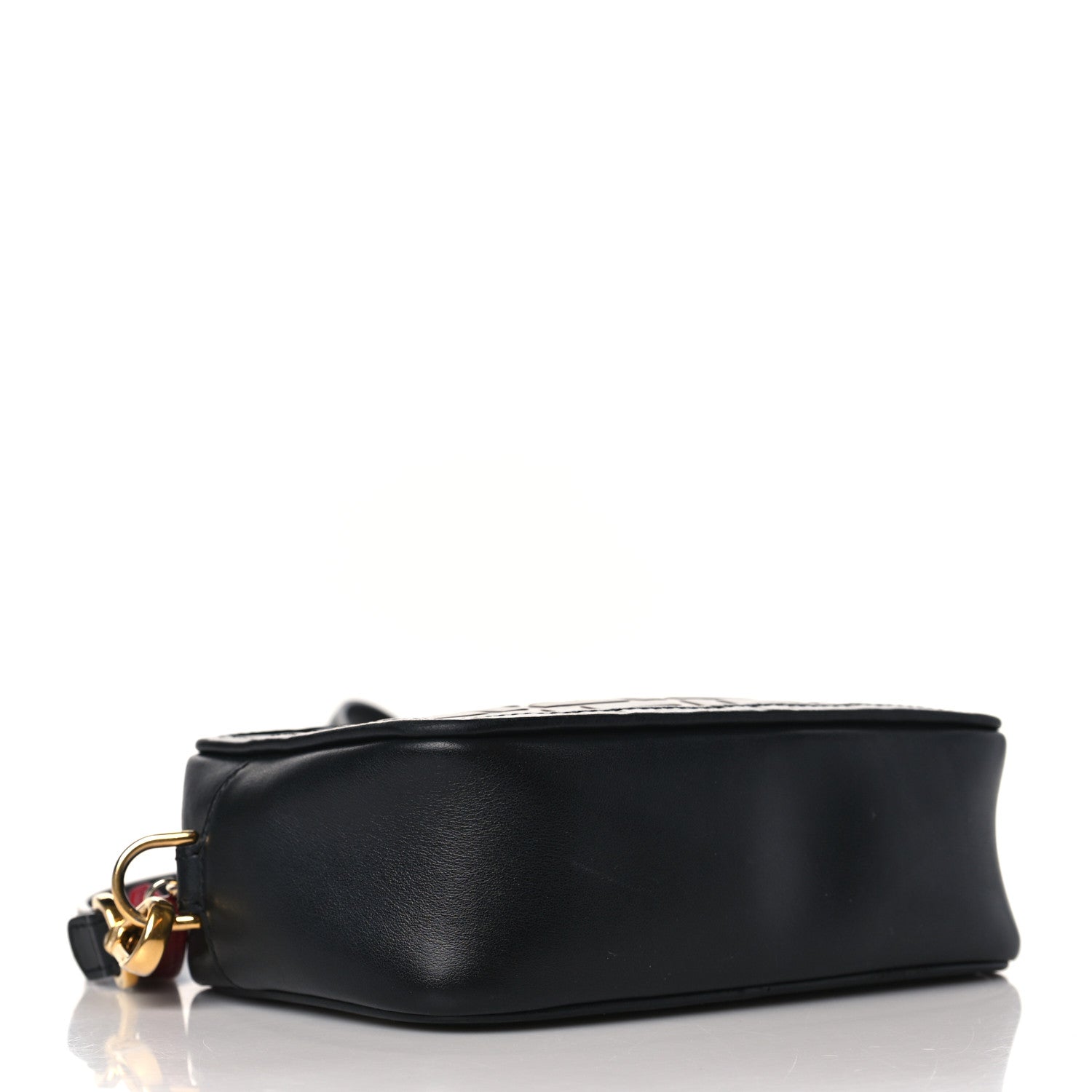 Fendi Vitello Century Bi-Color FF 1974 Embossed Mini Camera Case Maya Black 4 of 9