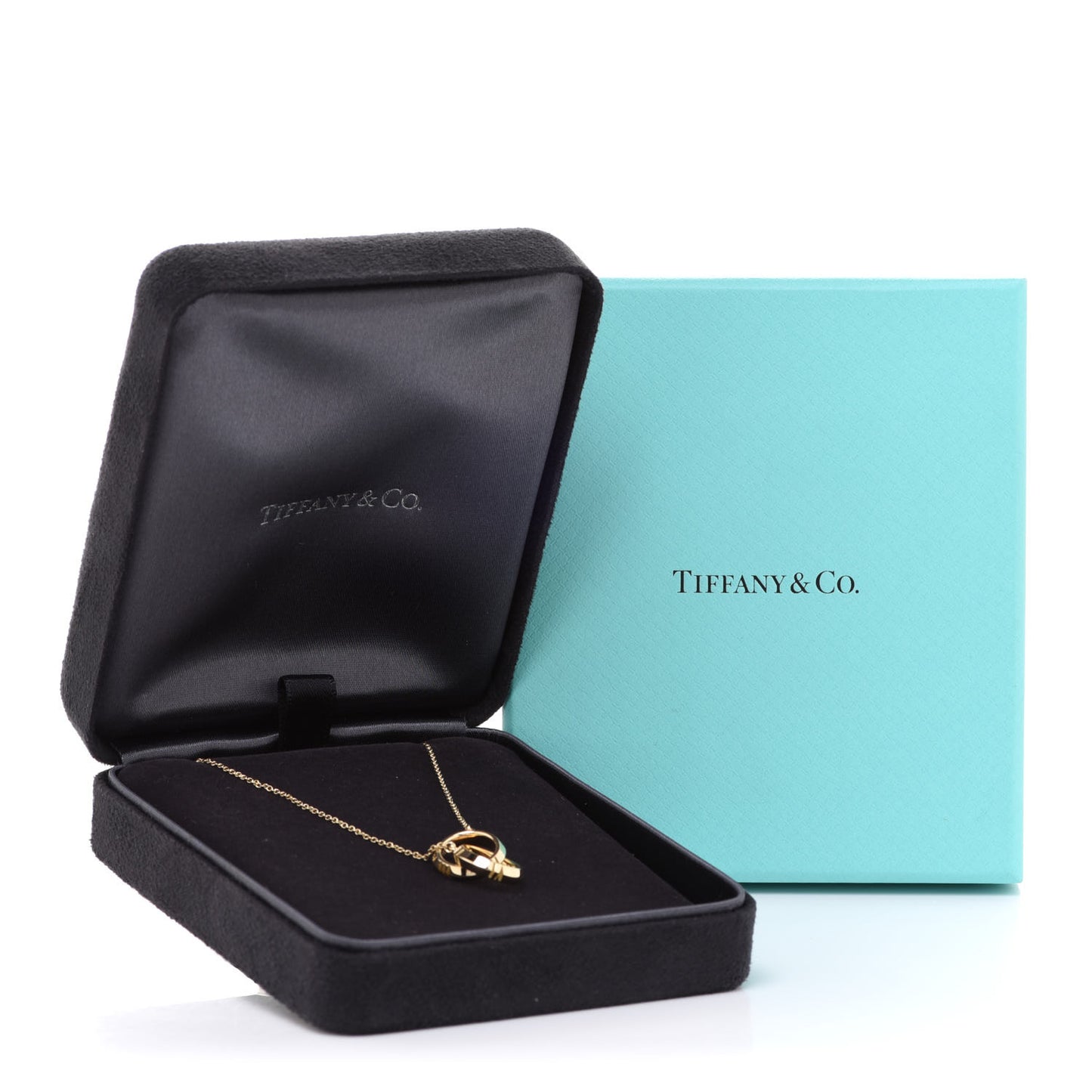 18K Yellow Gold Interlocking Atlas Open Pendant Necklace