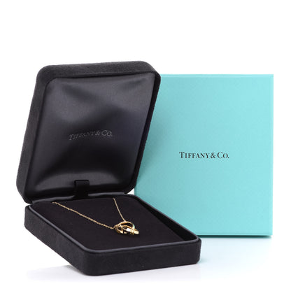 Tiffany 18K Yellow Gold Interlocking Atlas Open Pendant Necklace 8 of 8
