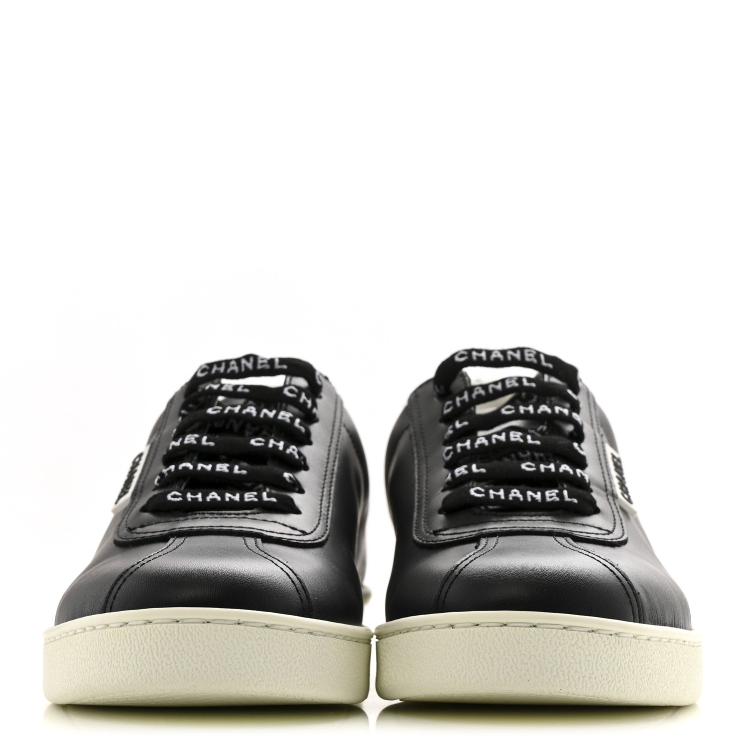 Chanel Calfskin CC Womens Sneakers 36 Black 3 of 12