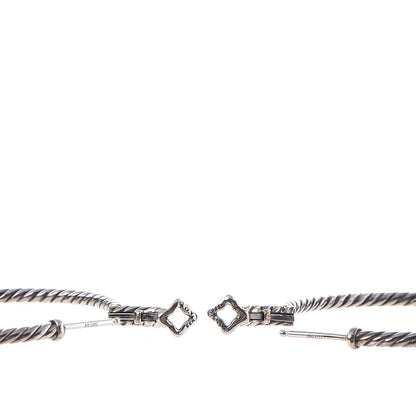 David Yurman Sterling Silver 36mm Large Cable Classics Hoop Earrings 3 of 5