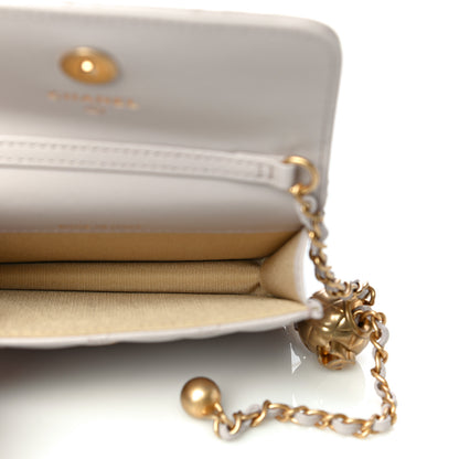 Chanel Lambskin Quilted Pearl Crush Clutch With Chain Light Purple 4 of 12