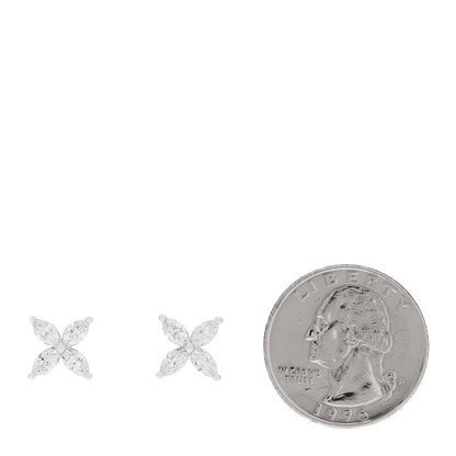 Tiffany Platinum Diamond Large Victoria Earrings 2 of 4