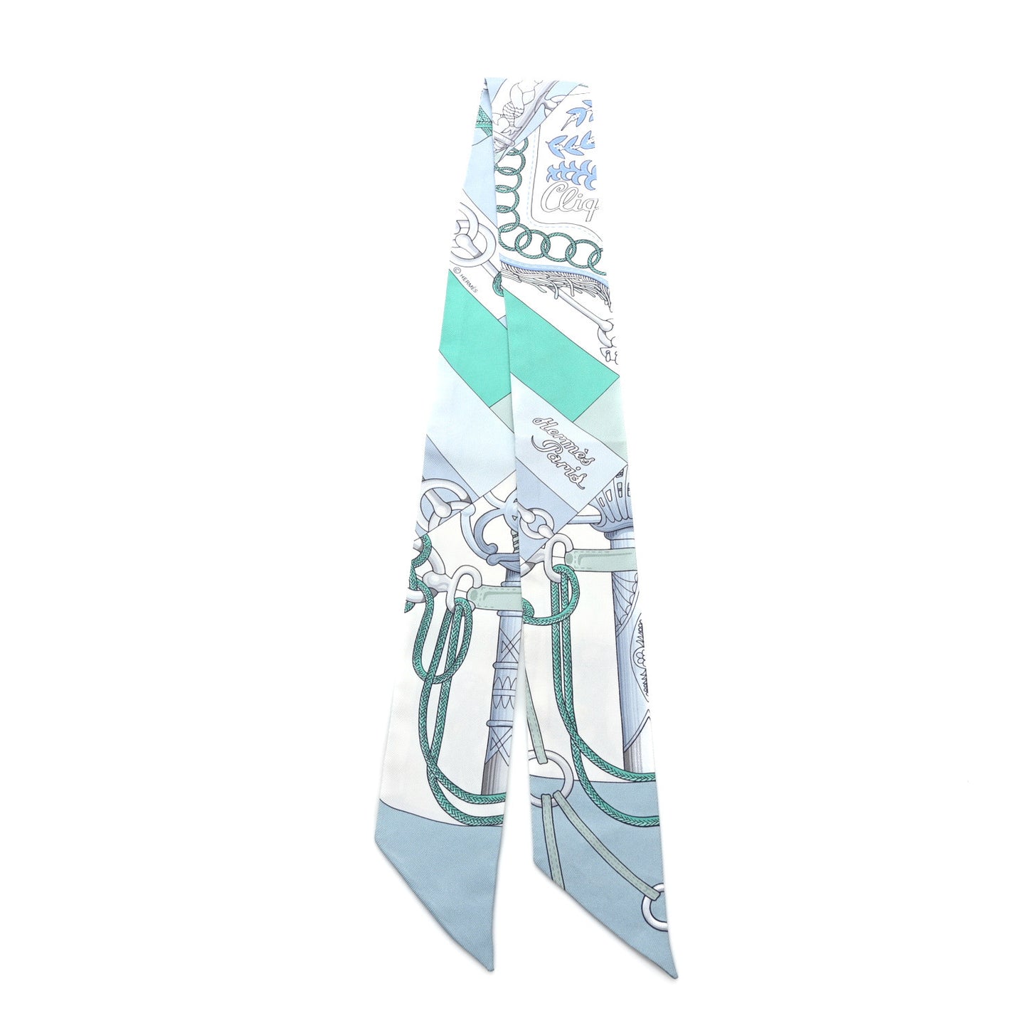 Silk Cliquetis Twilly Ciel White Menthol