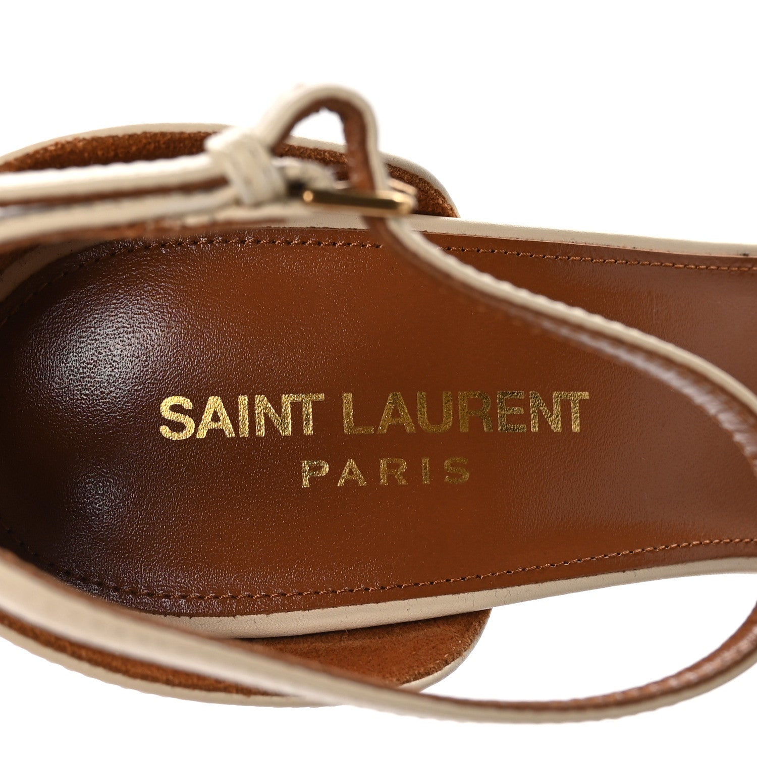 Saint Laurent Calfskin 110 Opyum Sandals 39 Real Beige 8 of 9