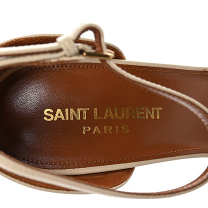 Saint Laurent Calfskin 110 Opyum Sandals 39 Real Beige 8 of 9